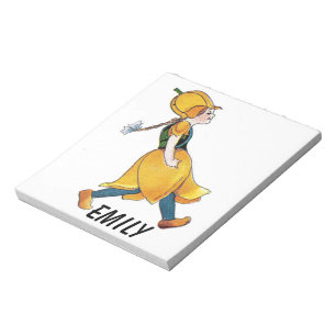 Gelbe Tulip Niedliche Blume Kind Blumenrippe Notizblock