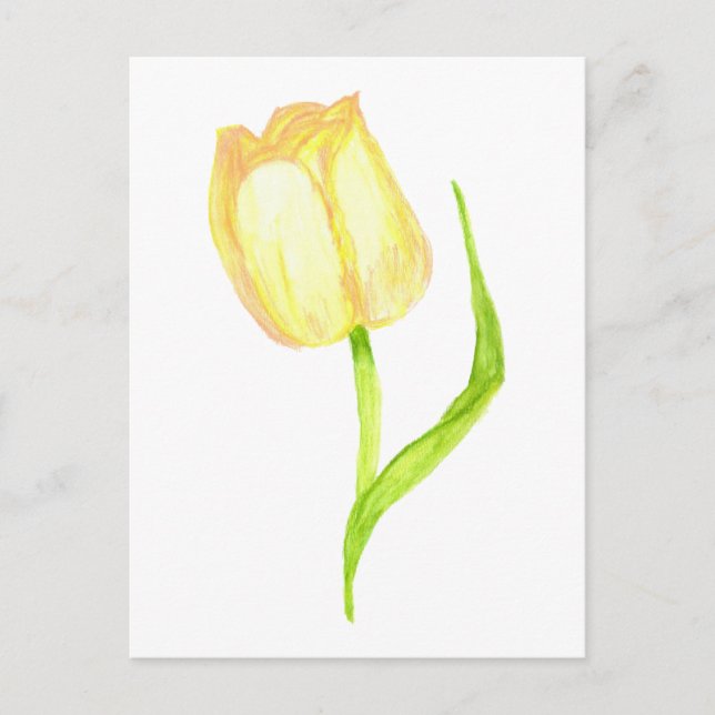 Gelbe Tulip Postkarte (Vorderseite)