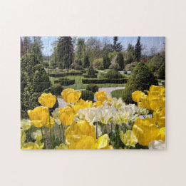 Gelbe Tulips aus Arboretum Volcji Potok Slowenien Puzzle