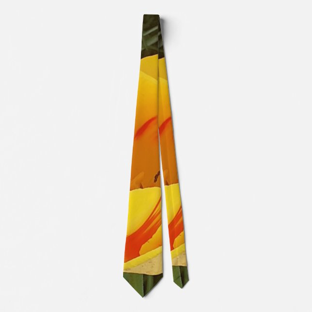 Gelbe Tulips Krawatte der Männer (Vorderseite)