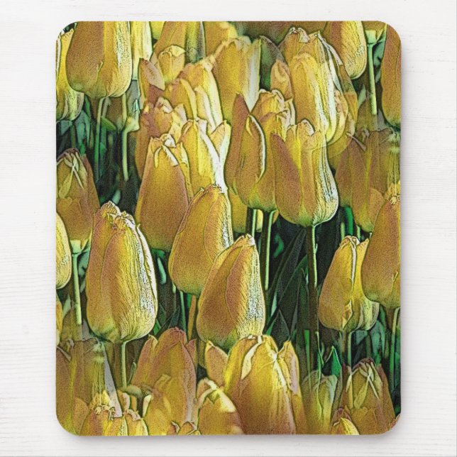 Gelbe Tulips Mousepad (Vorne)