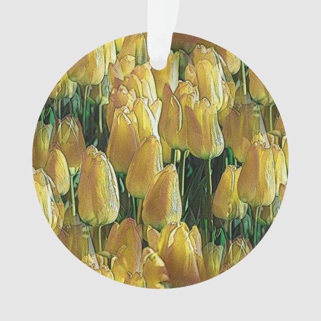 Gelbe Tulips Ornament (Vorderseite)