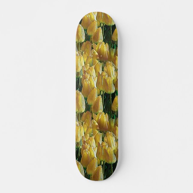Gelbe Tulips Skateboard (Vorne)