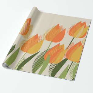 Gelbe Tulpe-Blume Geschenkpapier