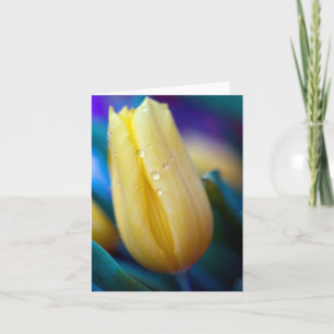 Gelbe Tulpe Blume Grußkarte Karte