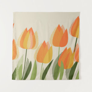 Gelbe Tulpe-Blume Wandteppich