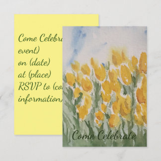 Gelbe Tulpe Einladung