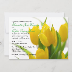 Gelbe Tulpe - Hochzeitseinladung Einladung