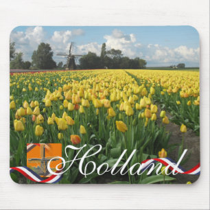 Gelbe Tulpen in der Feld-niederländischen Mousepad