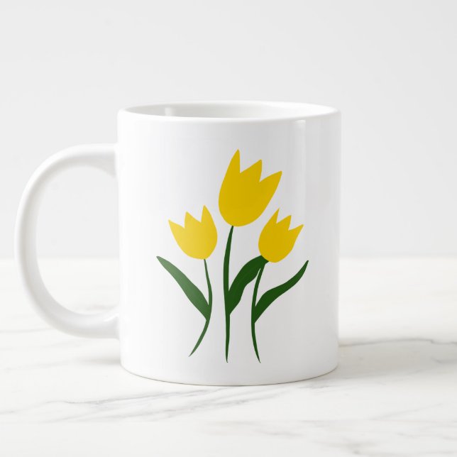 Gelbe Tulpen Jumbo-Tasse (Links)