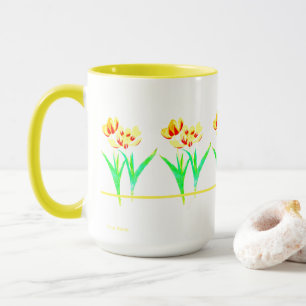 Gelbe Tulpen Mit Text Großer Becher Tasse