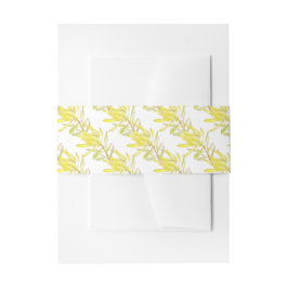 Gelbe Tulpenleukadendron gemustert Einladungsbanderole