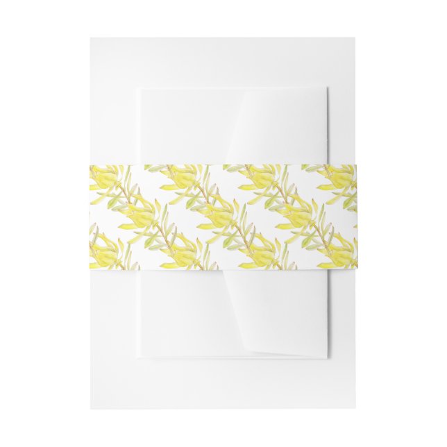 Gelbe Tulpenleukadendron gemustert Einladungsbanderole (Vorderseite Beispiel)