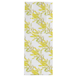 Gelbe Tulpenleukadendron Geschenktüte Für Weinflaschen