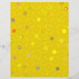 Gelbe Twisty-Polka-Dot-Spirale 2-seitiges Schrottp