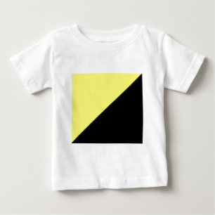 Gelbe u. schwarze Anarcho Kapitalismus-Flagge Baby T-shirt