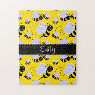 Gelbe u. schwarze Hummel-Biene Puzzle