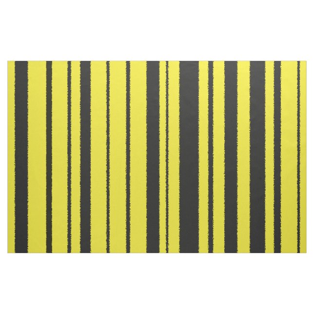 Gelbe u. schwarze Hummel-Bienen-Farbe Stripes Stoff (Yard (91,4 cm))
