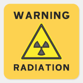 Gelbe u. schwarze Strahlungs-warnender Aufkleber