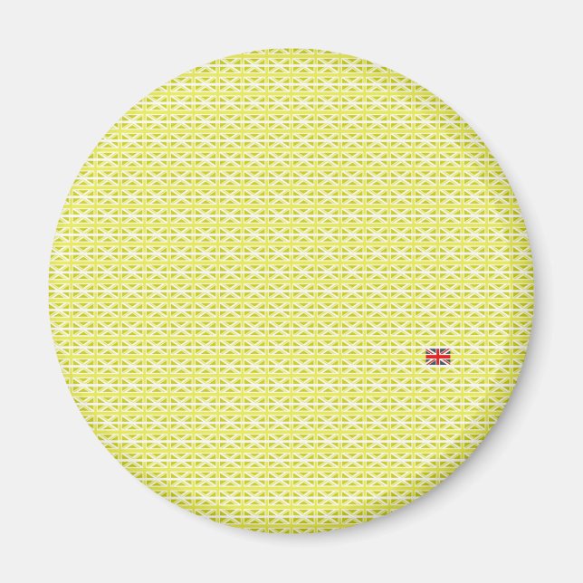 Gelbe UK Gewerkschaft Jacke & ungerade Magnet (Vorne)
