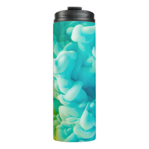 Gelbe und blaue abstrakte Mal-Spritz Hintergrund Thermosbecher