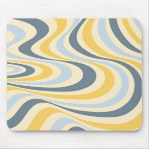 Gelbe und blaue abstrakte Wirbelgestaltung Mousepad