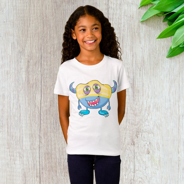 Gelbe und blaue Alien Seltsame Girls T - Shirt (Von Creator hochgeladen)