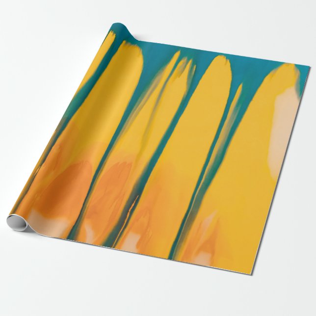 GELBE UND BLAUE BEKLEIDUNG GESCHENKPAPIER (Ungerollt)