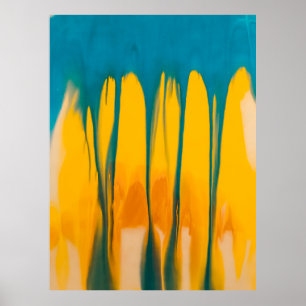 Gelbe und blaue Bekleidung Poster