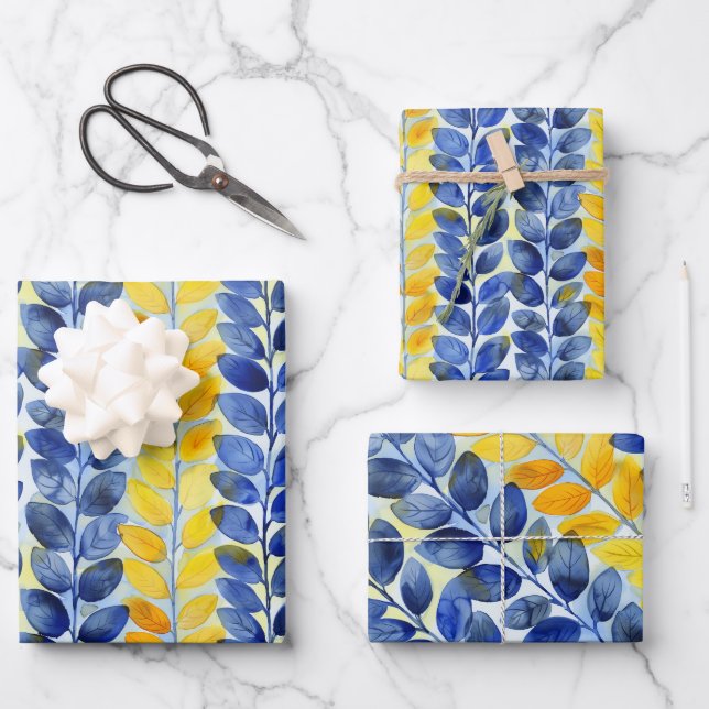 Gelbe und blaue Blätter (Vorderseite)