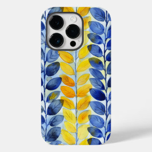 Gelbe und blaue Blätter Case-Mate iPhone 14 Pro Hülle