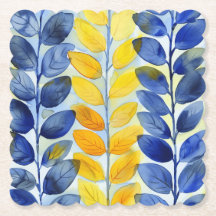 Gelbe und blaue Blätter