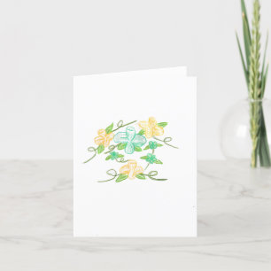 Gelbe und blaue Blumen Dankeskarte