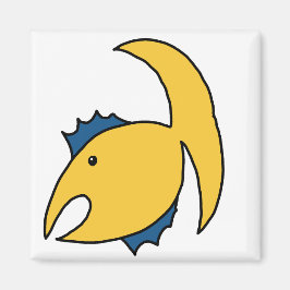 Gelbe und blaue Kiefernfische Magnet