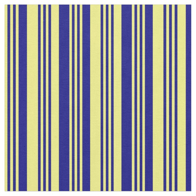 Gelbe und blaue Linien Stoff (Nahaufnahme)