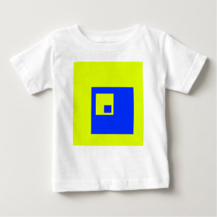 Gelbe und blaue Quadrate Baby T-shirt