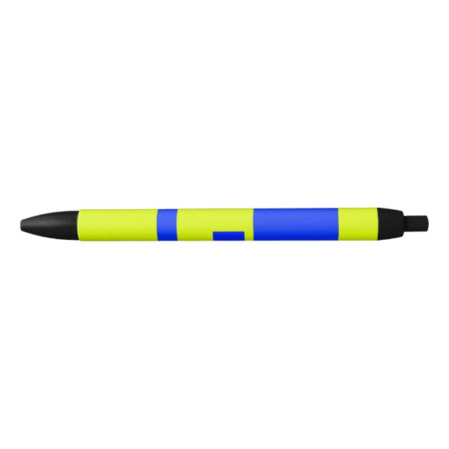 Gelbe und blaue Quadrate Kugelschreiber (Vorderseite)