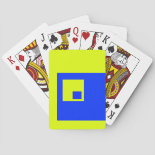 Gelbe und blaue Quadrate Spielkarten