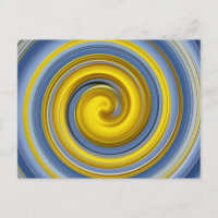 Gelbe und blaue Spirale
