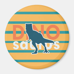 Gelbe und blaue Streifen Dinosaurier T-Rex-Jungs Magnet
