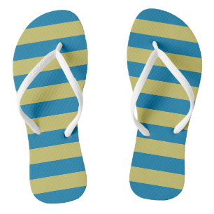 Gelbe und blaue Streifen Flip Flops