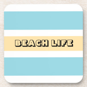 Gelbe und blaue Streifen Getränkeuntersetzer