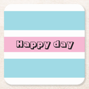 Gelbe und blaue Streifen Rechteckiger Pappuntersetzer