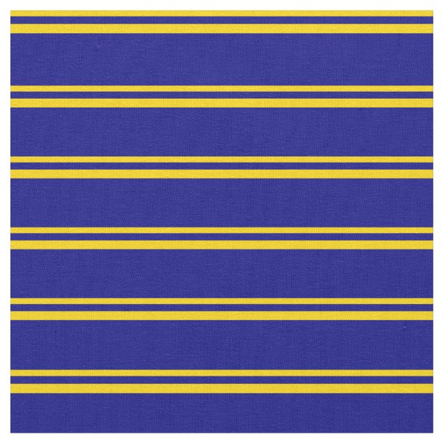 Gelbe und blaue Streifen Stoff (Nahaufnahme)