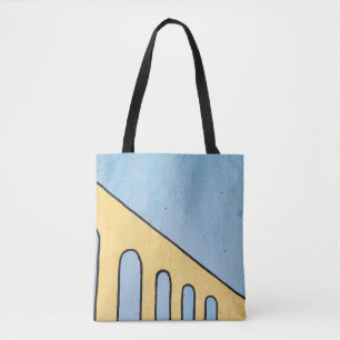Gelbe und blaue Wanddekor