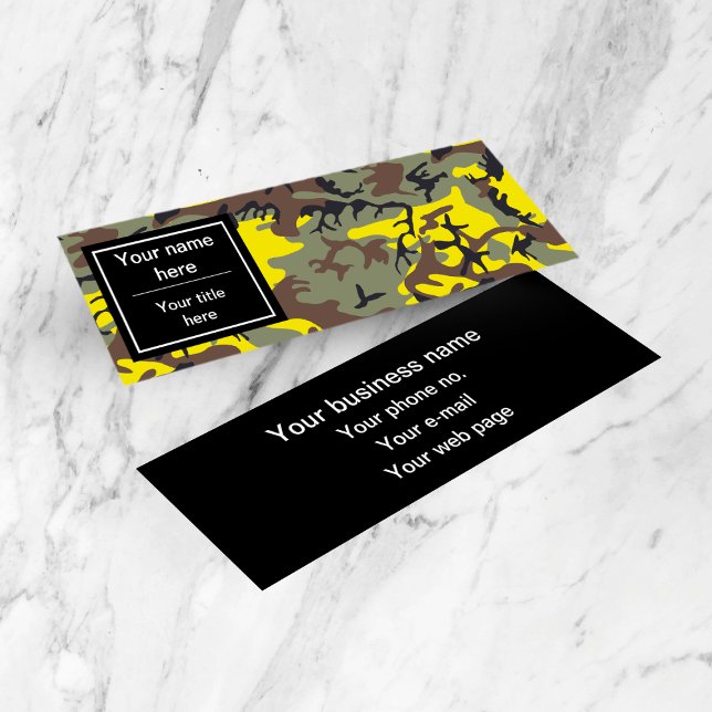 Gelbe und braune Camouflage, Militär, Armee Mini Visitenkarte (Von Creator hochgeladen)