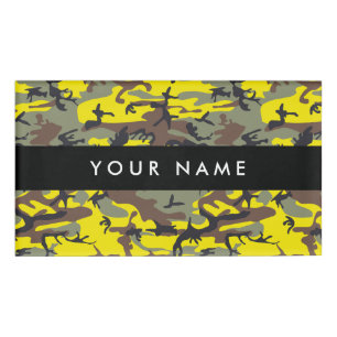 Gelbe und braune Camouflage, Militär, Armee Namenschild