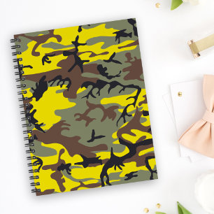 Gelbe und braune Camouflage, Militär, Armee Notizbuch