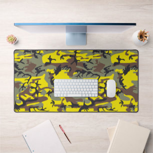 Gelbe und braune Camouflage, Militär, Armee Schreibtischunterlage