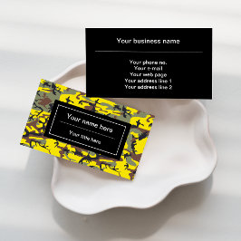 Gelbe und braune Camouflage, Militär, Armee Visitenkarte